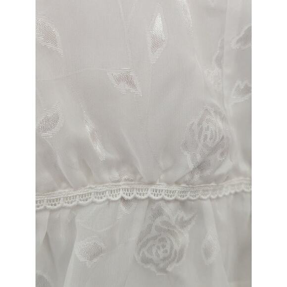 Romantic billowy cream v-neck blouse by Love And Piece Collective size L - Picture 5 of 9